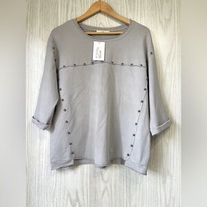 Ellison Gray Studded Sweatshirt Size Small NWT